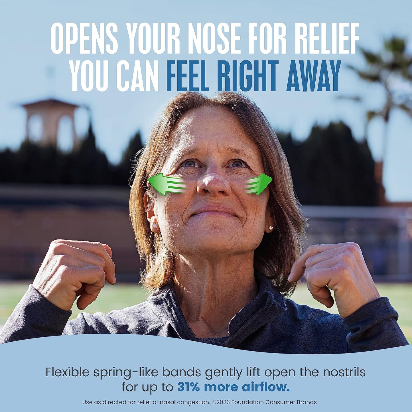 Breathe Right Nasal Strips, Extra Strength Clear Nose Strips, Drug Free Nasal Congestion Relief for Better Breathing, Help Relieve Snoring, Caused by Colds & Allergies, Deviated Septum, 44ct