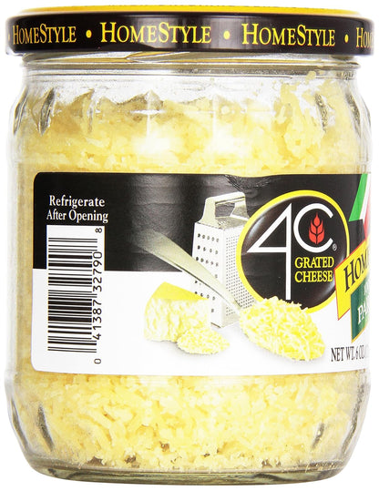 4C Grated Cheese-Homestyle, Parmesan Jar, 6 Ounce