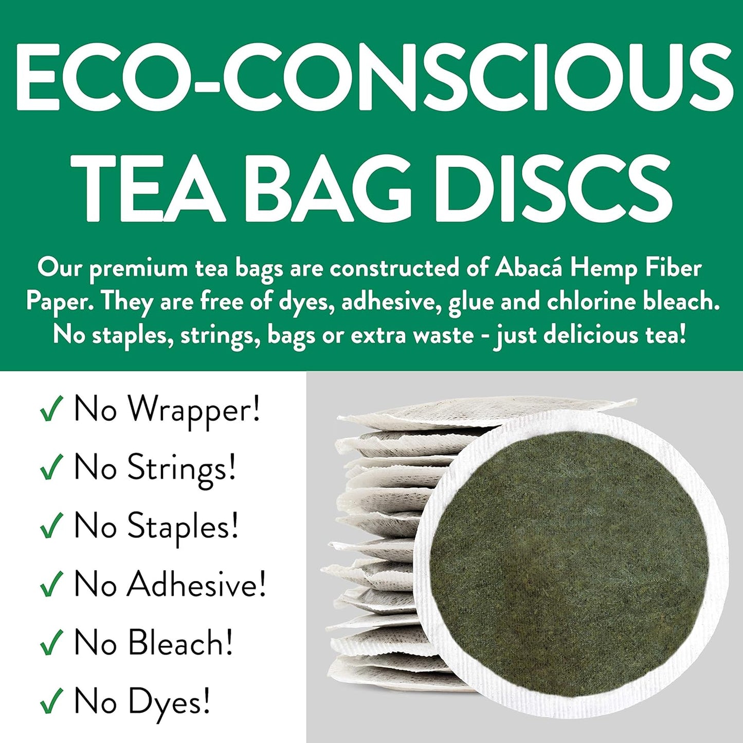 FGO Organic Nettle Leaf Tea, 100 Count, Eco-Conscious Tea Bags, Caffeine Free, Resealable Bag, Packaging May Vary (Pack of 1)