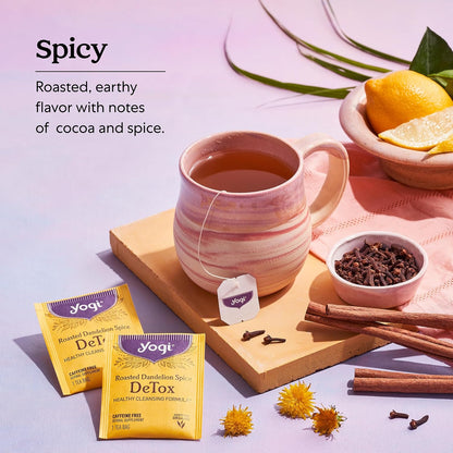Yogi Tea Roasted Dandelion Spice DeTox Tea - 16 Tea Bags per