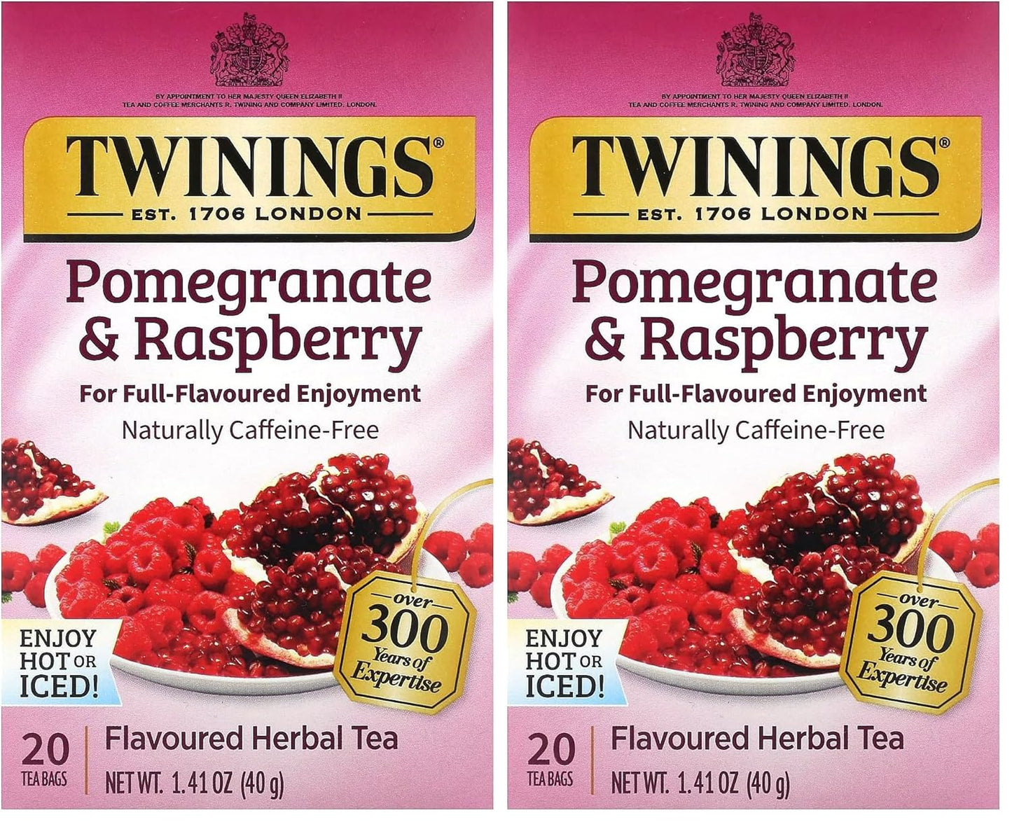 Twinings Mango & Pineapple Herbal Tea Individually Wrapped Bags, 20 Count (Pack of 6), Naturally Caffeine-Free, Enjoy Hot or Iced, 120 Teabags