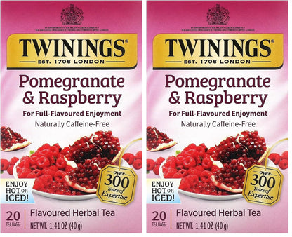 Twinings Mango & Pineapple Herbal Tea Individually Wrapped Bags, 20 Count (Pack of 6), Naturally Caffeine-Free, Enjoy Hot or Iced, 120 Teabags