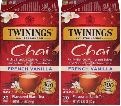 Twinings Mango & Pineapple Herbal Tea Individually Wrapped Bags, 20 Count (Pack of 6), Naturally Caffeine-Free, Enjoy Hot or Iced, 120 Teabags