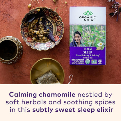 ORGANIC INDIA Tulsi Moringa Tea Bags - Holy Basil, Lemongrass, Moringa Leaves, Stress Relieving & Nourishing, Immune Support Tea, Vegan, Certified Organic, Caffeine-Free - 18 Infusion Bags, 6 Pack