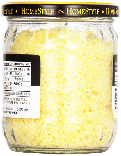 4C Grated Cheese-Homestyle, Parmesan Jar, 6 Ounce