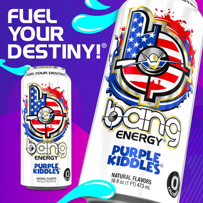 Bang Energy Nectarine Blueberry, Sugar-Free Energy Drink , 16-Ounce.