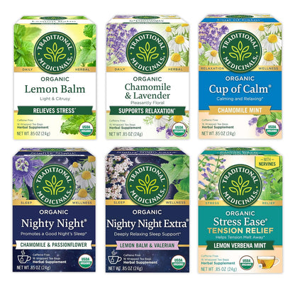 Traditional Medicinals Organic Nighty Night Tea, 16 Tea Bags (Pack of 1)