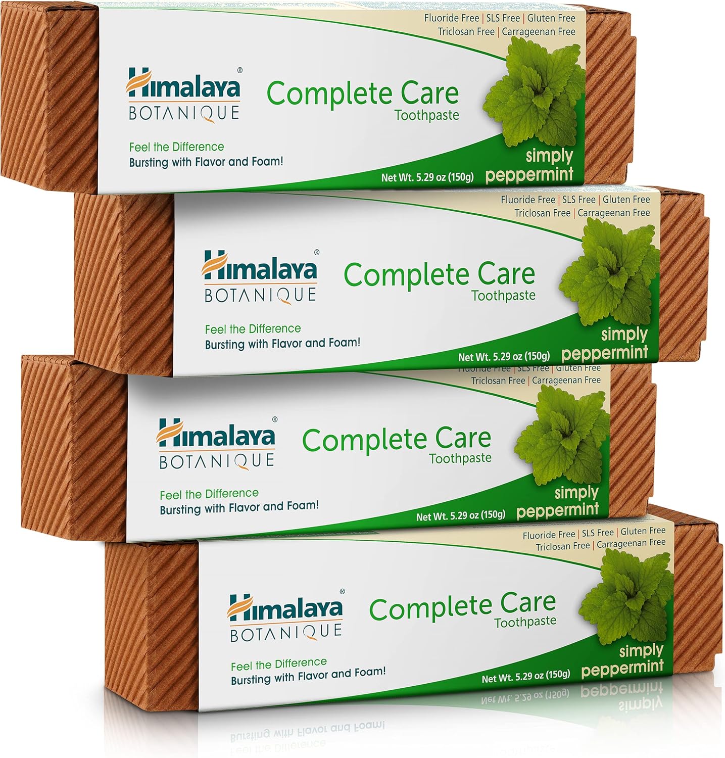 Himalaya Botanique Complete Care Toothpaste, Spearmint Flavor, Fights Plaque, Freshens Breath, Fluoride Free, No Artificial Flavors, SLS Free, Cruelty Free, Foaming, 5.29 Oz, 1 Pack