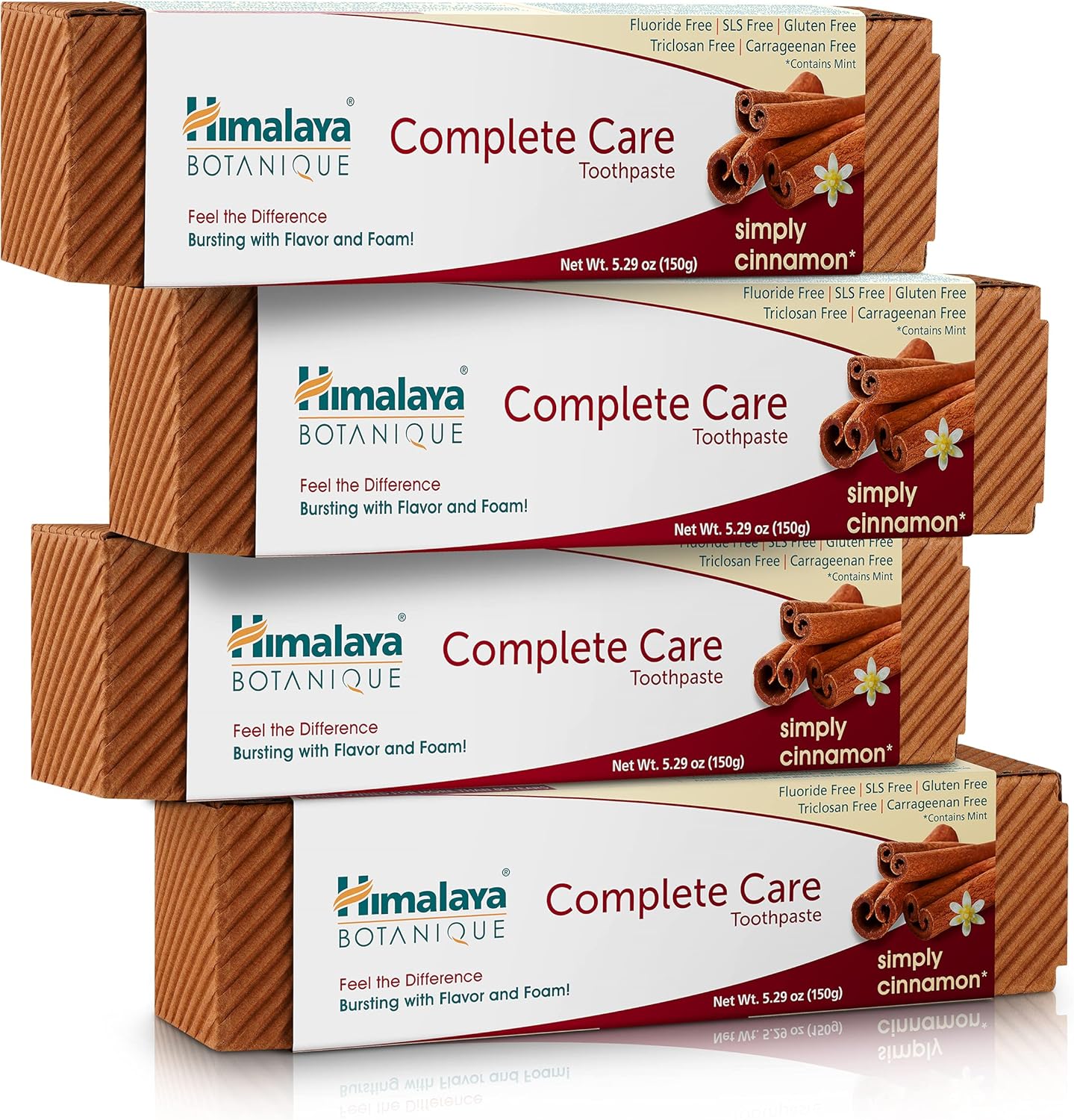 Himalaya Botanique Complete Care Toothpaste, Spearmint Flavor, Fights Plaque, Freshens Breath, Fluoride Free, No Artificial Flavors, SLS Free, Cruelty Free, Foaming, 5.29 Oz, 1 Pack