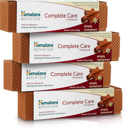 Himalaya Botanique Complete Care Toothpaste, Spearmint Flavor, Fights Plaque, Freshens Breath, Fluoride Free, No Artificial Flavors, SLS Free, Cruelty Free, Foaming, 5.29 Oz, 1 Pack