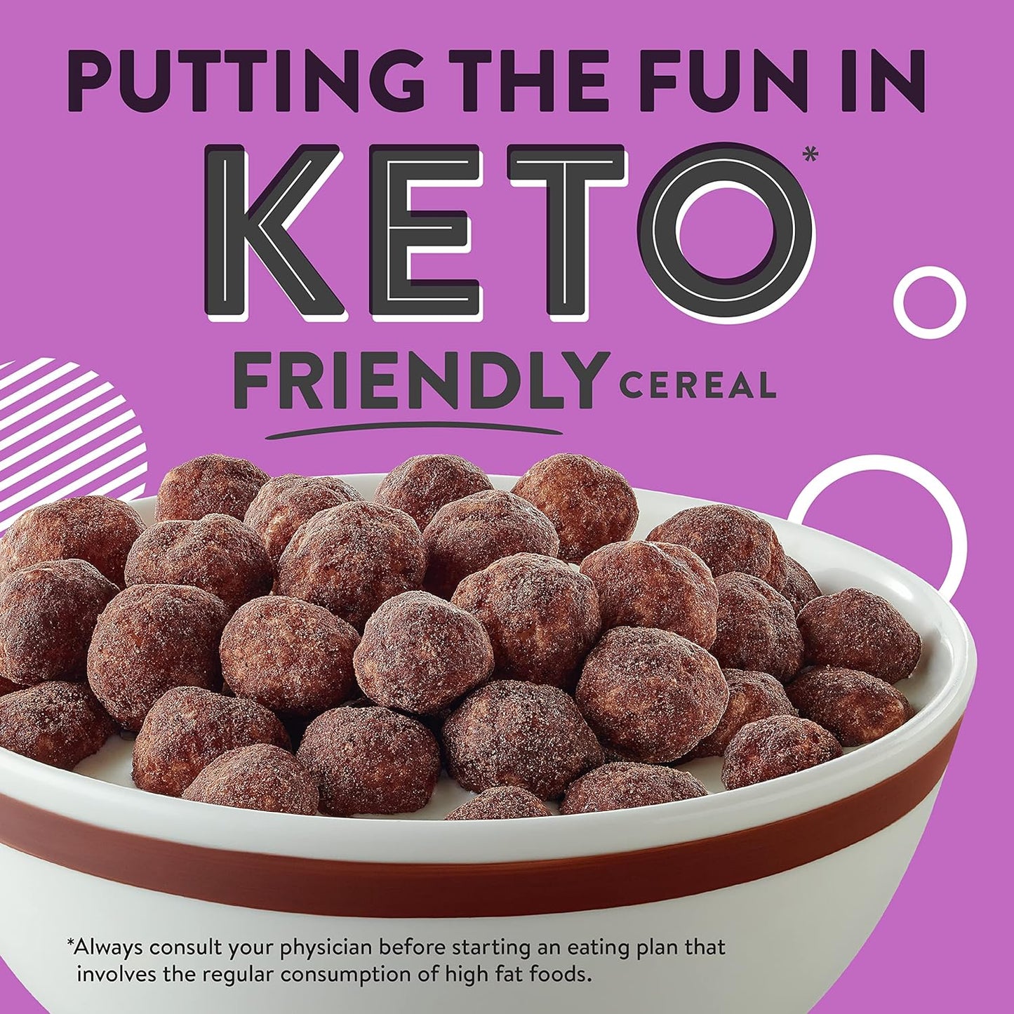 Chocolate Wonderworks Keto Friendly Breakfast Cereal, Keto Friendly Snack, 1g sugar, 10.2 oz