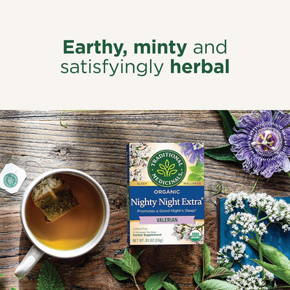 Traditional Medicinals Organic Nighty Night Tea, 16 Tea Bags (Pack of 1)