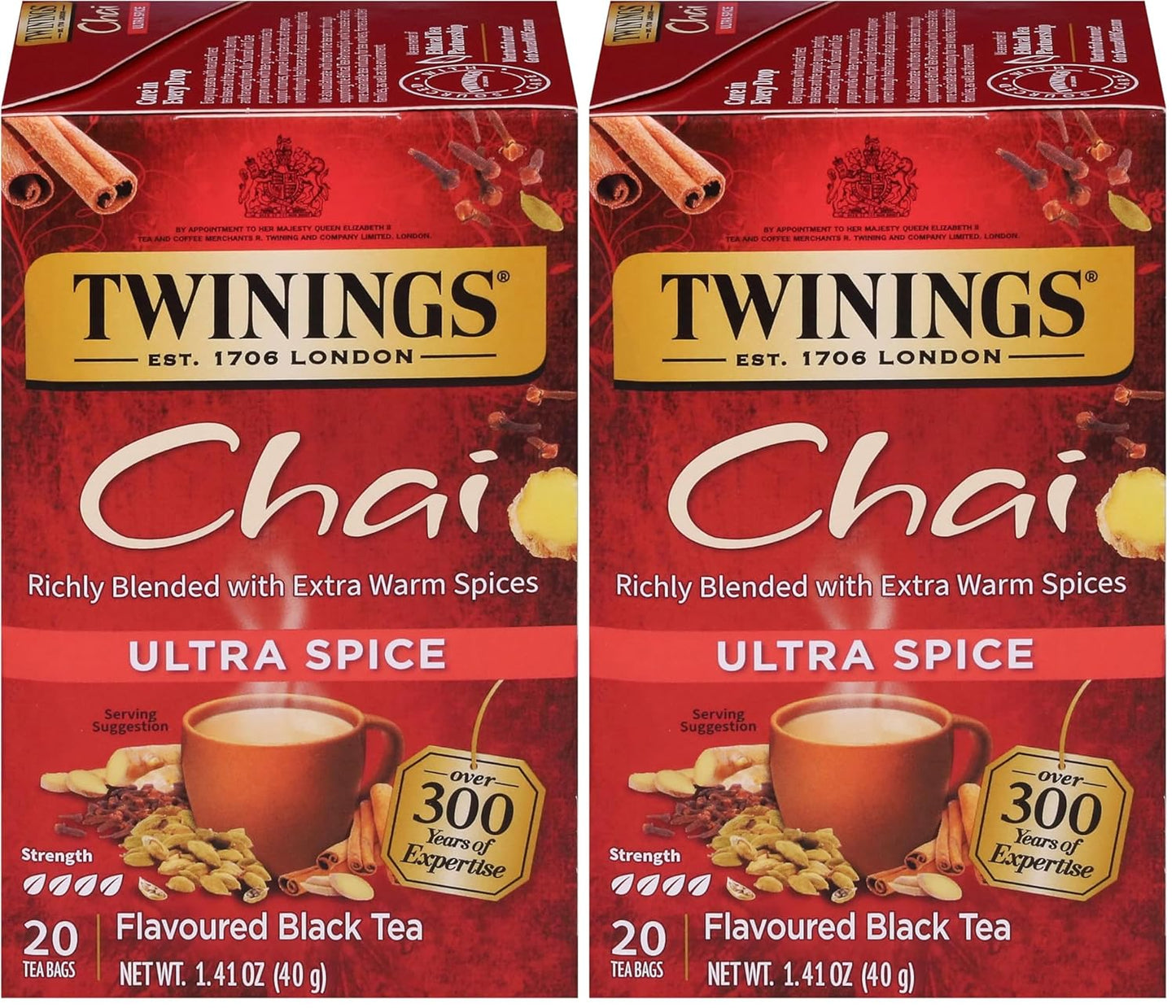 Twinings Mango & Pineapple Herbal Tea Individually Wrapped Bags, 20 Count (Pack of 6), Naturally Caffeine-Free, Enjoy Hot or Iced, 120 Teabags