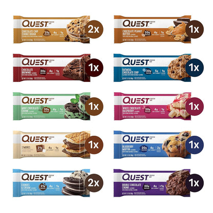 Quest Nutrition Apple Pie Protein Bar, 20g Protein, 4g Net Carbs, 2g Sugar, Gluten Free, Keto Friendly, 12 Count