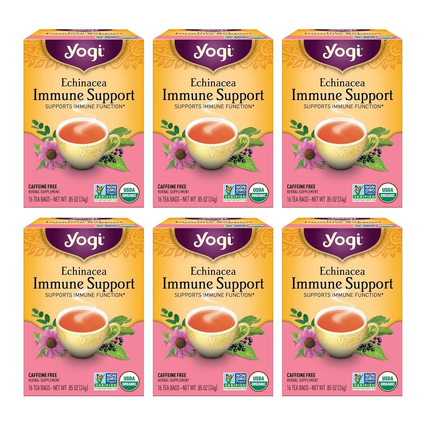 Yogi Tea - Egyptian Licorice Mint Tea (6 Pack) - Warming and Naturally Spicy Sweet - Caffeine Free - 96 Organic Herbal Tea Bags