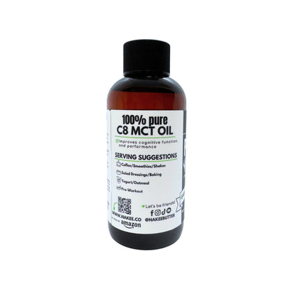 Nakee Butter Pure C8 MCT Oil – 3.4 oz Travel Size