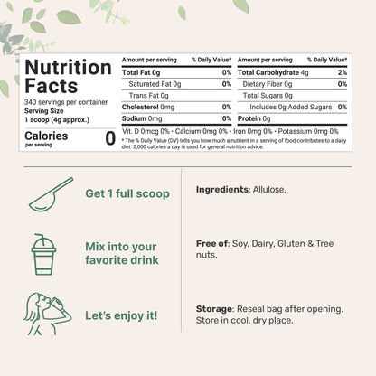 Micro Ingredients Allulose Sweetener Granules, 3 Pounds