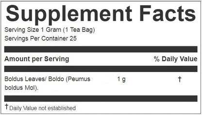 Boldus Leaves Herbal Tea | Boldo | 25 Teabags