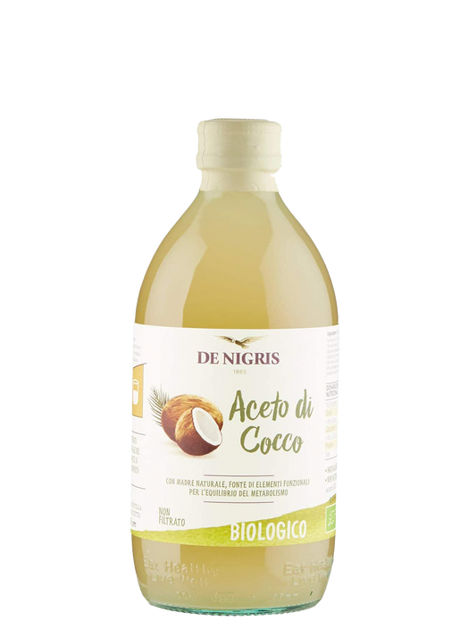 De Nigris Organic COCONUT Vinegar Raw & Unfiltered 16,9 Oz (500ml) | Balsamic Vinegar Coconut With Mother For The Balance Of Metabolism | Organic Pomegranate Balsamic