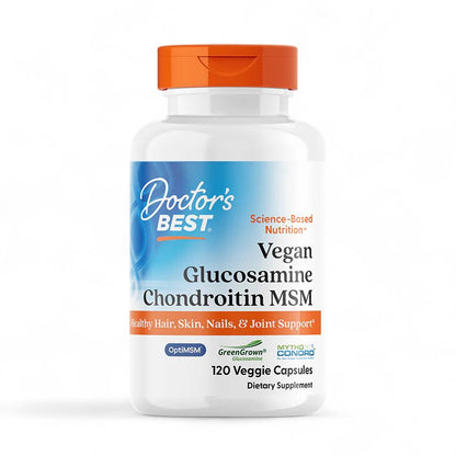 Doctor's Best Vegan Glucosamine Chondroitin MSM – 120 Veggie Capsules