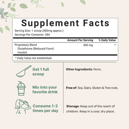 Micro Ingredients Glutathione Reduced Powder