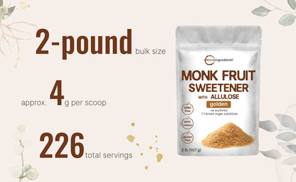 Micro Ingredients Golden Monk Fruit Sweetener – Without Erythritol