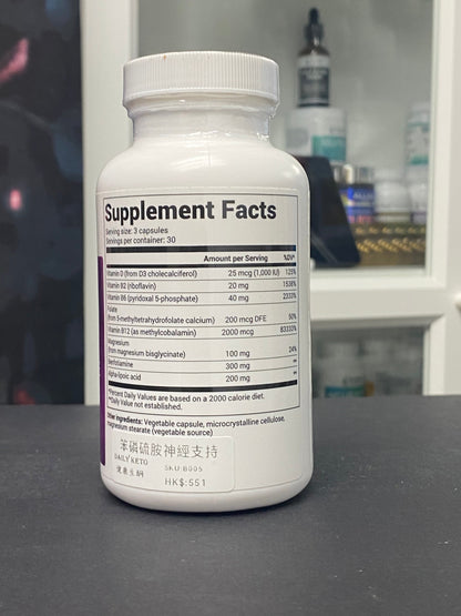 Nerve Support with Benfotiamine｜使用苯磷硫胺進行神經支持90粒