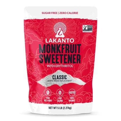 Lakanto Classic Monkfruit and Erythritol Sweetener - White Sugar Replacement 454g