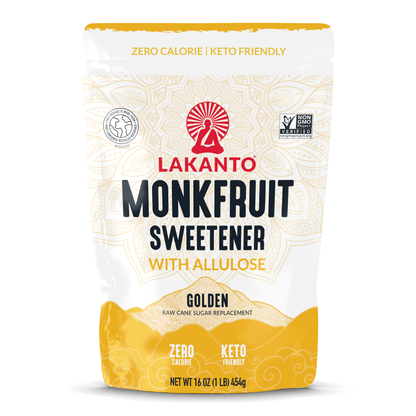 Lakanto Golden Monkfruit Sweetener with Allulose - Raw Cane Sugar Replacement