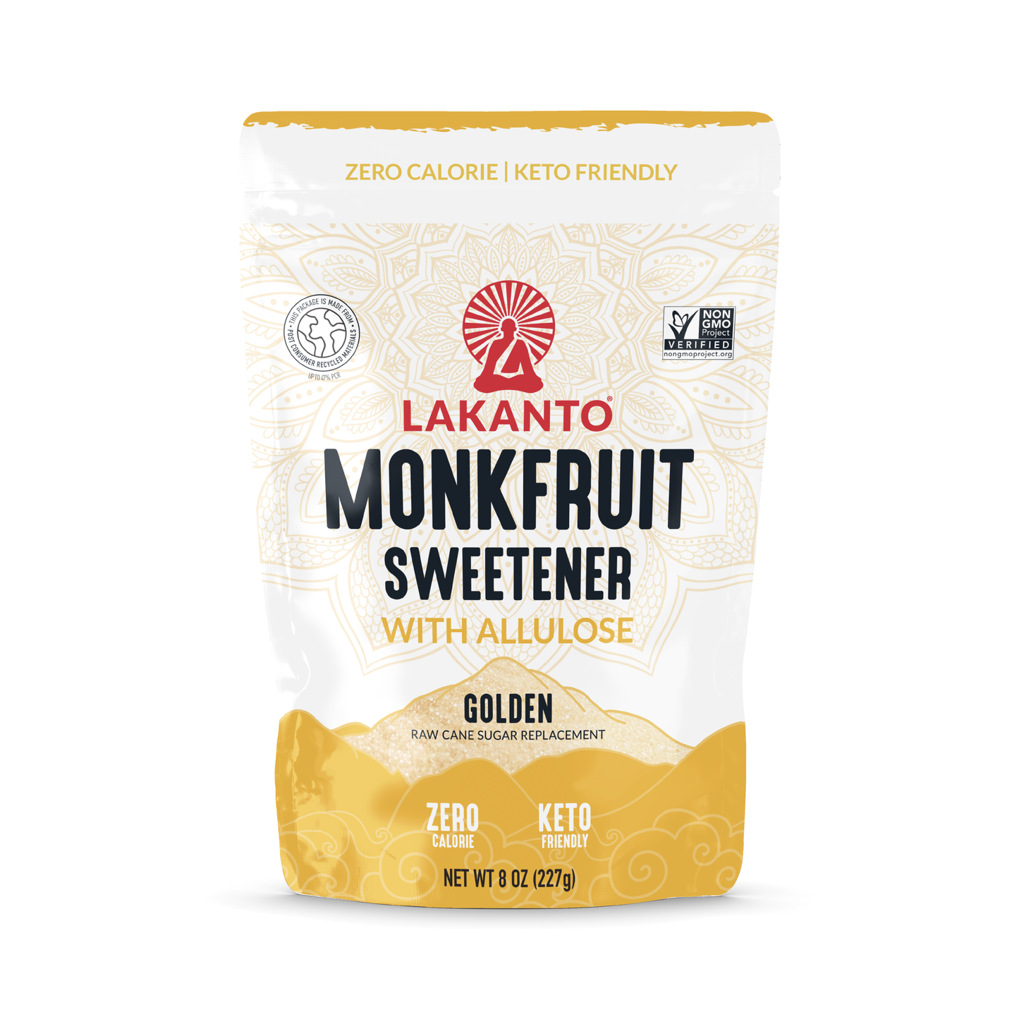 Golden Monkfruit Sweetener with Allulose - Raw Cane Sugar Replacement