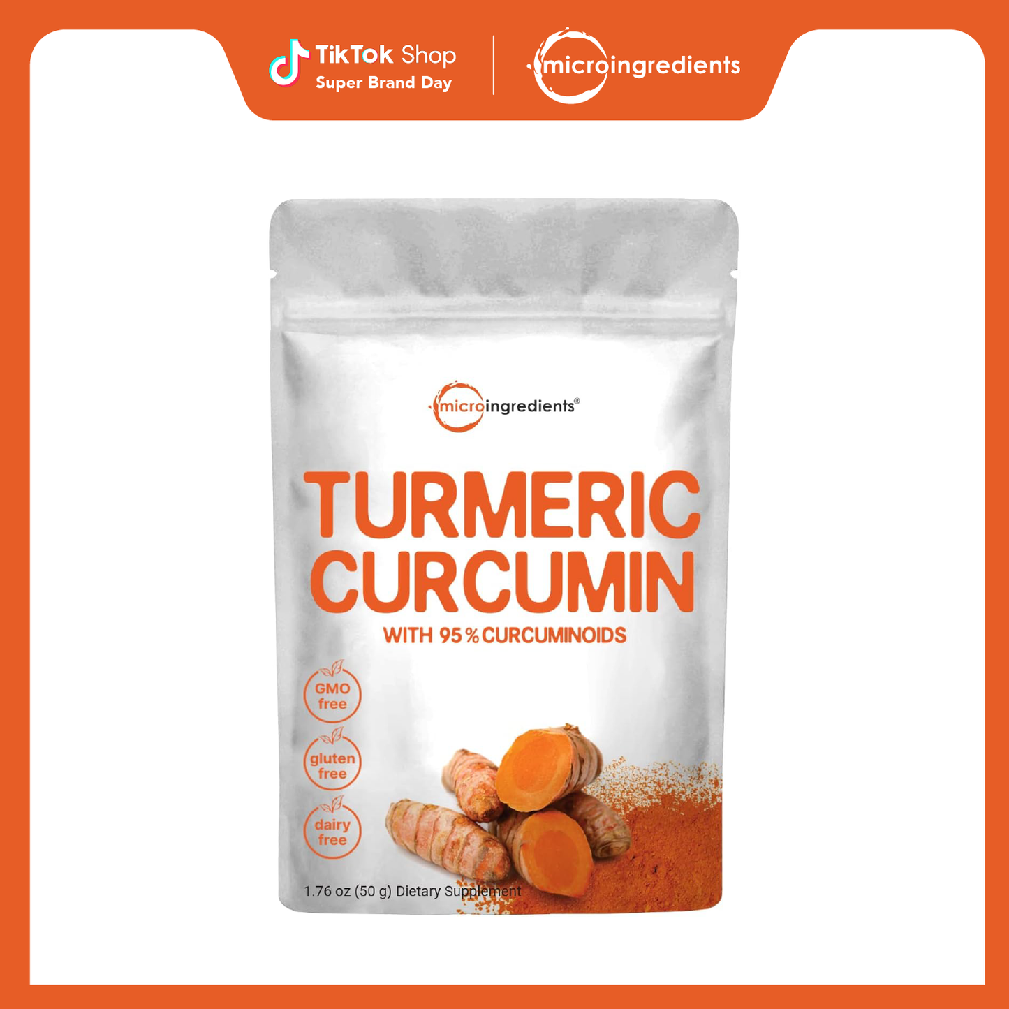 Micro Ingredients Turmeric Curcumin Powder, 50 grams