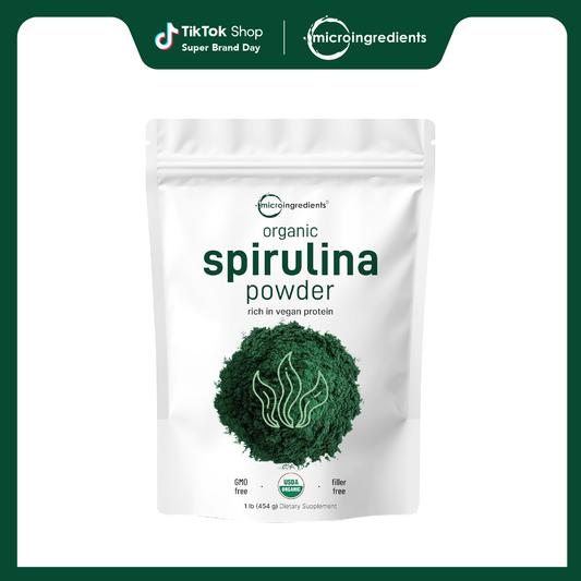 Micro Ingredients Organic Spirulina Powder 1 Pound