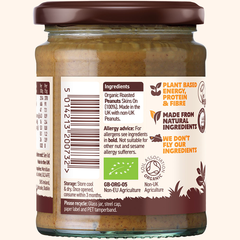 Organic Crunchy Peanut Butter 280g