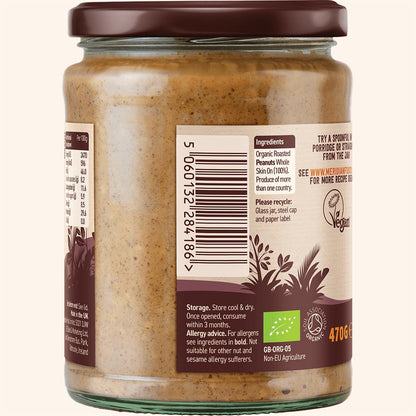 Organic Crunchy Peanut Butter 470g