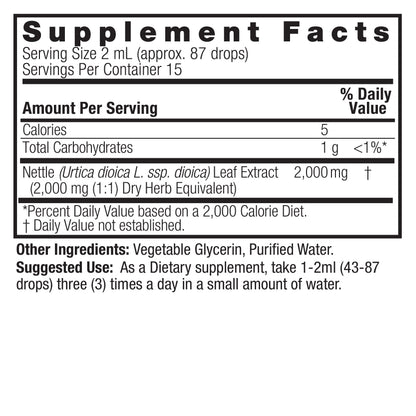 Nature’s Answer Nettle Leaf Alcohol-Free Extract - 30ml