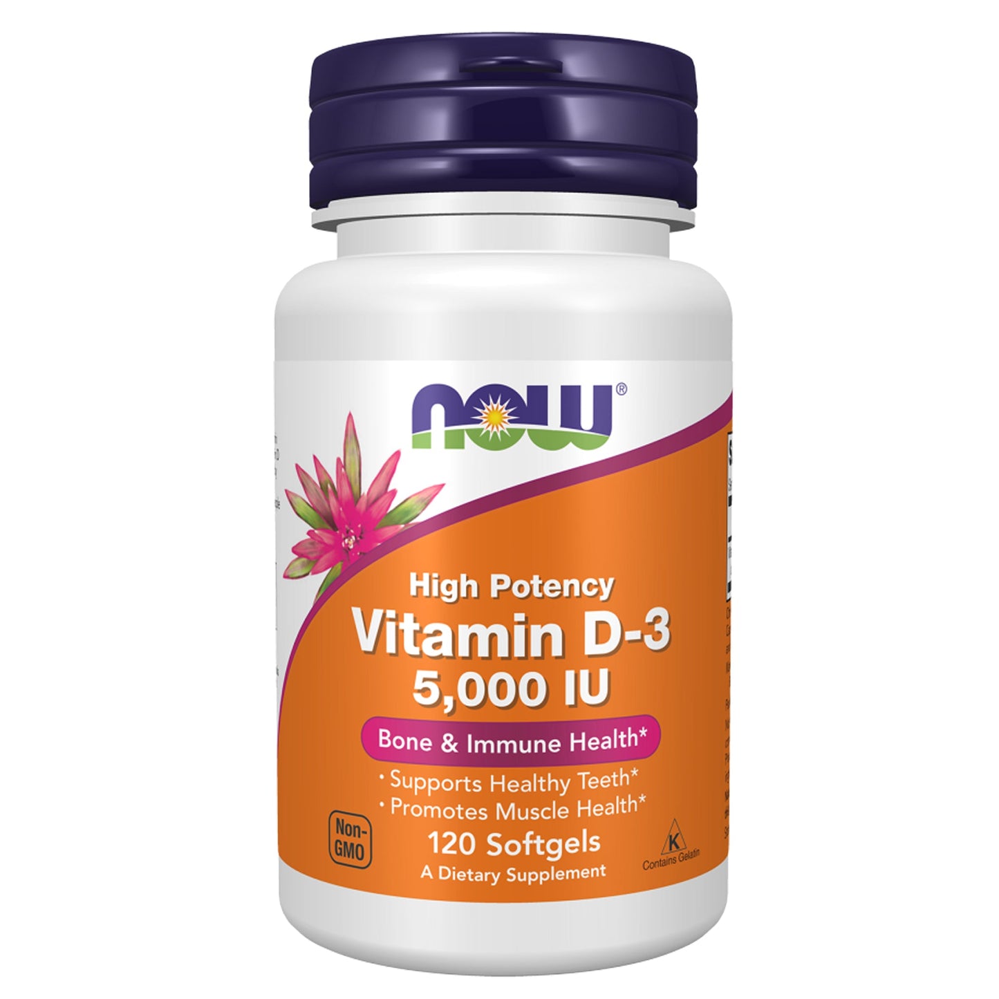 NOW Foods Vitamin D3 5,000 IU – High Potency 120/240 Softgels