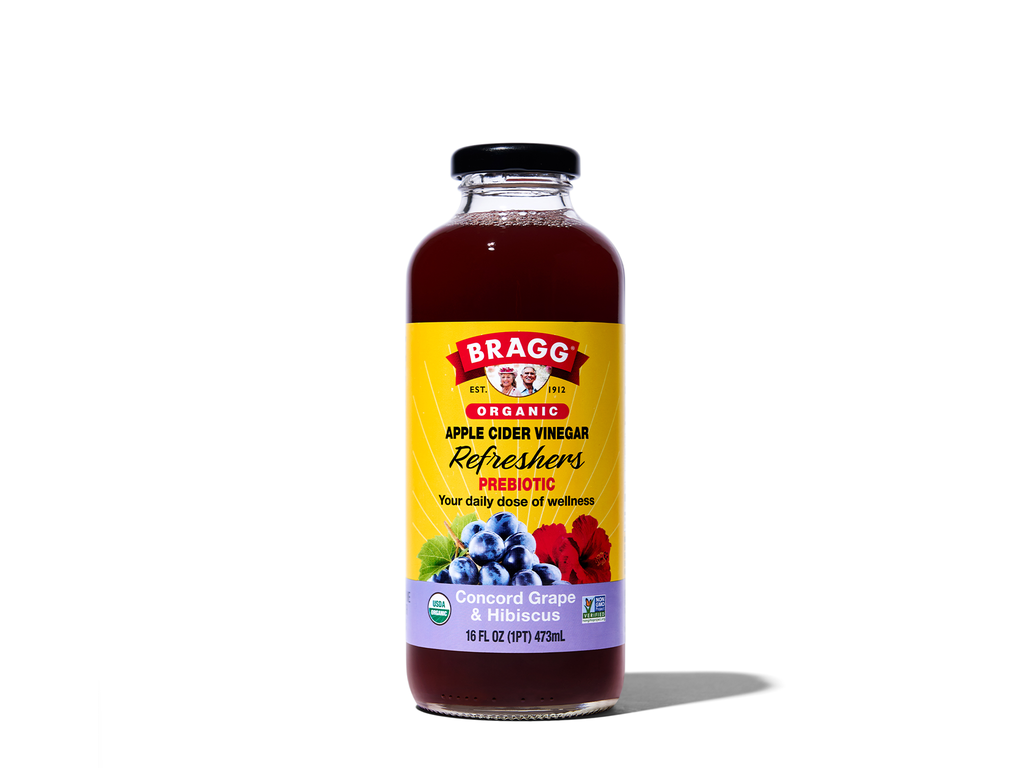 bragg Apple Cider Vinegar Refresher, Concord Hibiscus, 2 Pack
