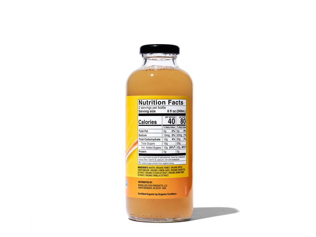 bragg Apple Cider Vinegar Refresher, Honey Green Tea,