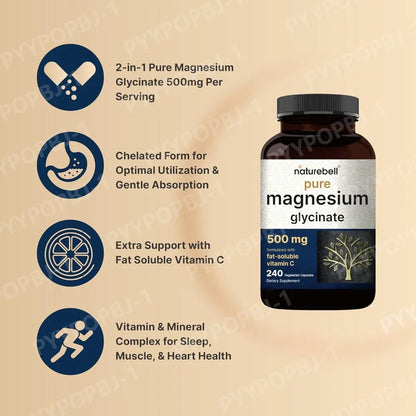 Naturebell Magnesium Glycinate 500 mg