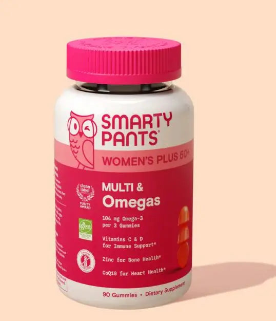 SmartyPants Women's 50+ Multi and Omegas Gummy Vitamins 90ct