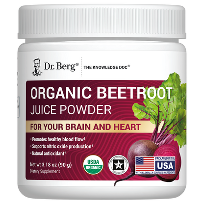 Organic Beetroot Juice Powder – Raw, Fresh, USDA Organic - 3.18 oz
