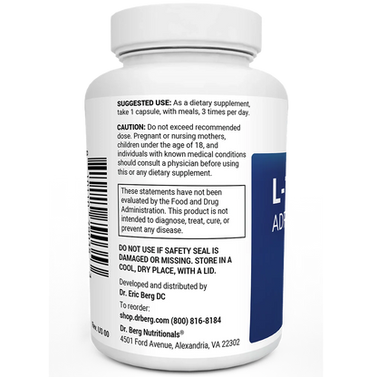 L-Theanine Adrenal Support - 200 mg of L-Theanine - 90 Capsules