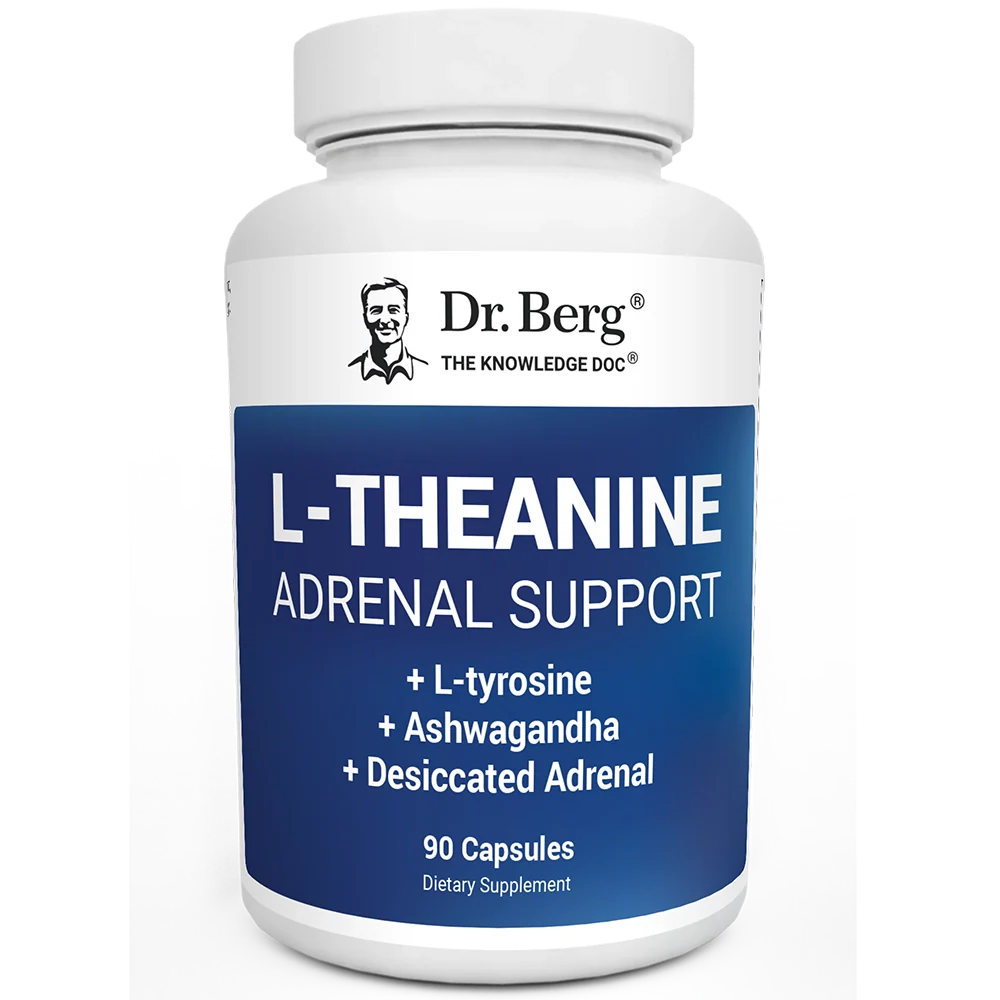 L-Theanine Adrenal Support - 200 mg of L-Theanine - 90 Capsules