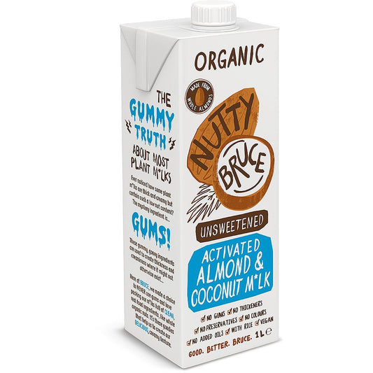 Nutty Bruce Activated Organic Unsweetened Almond & Coconut M*lk 1Ltr