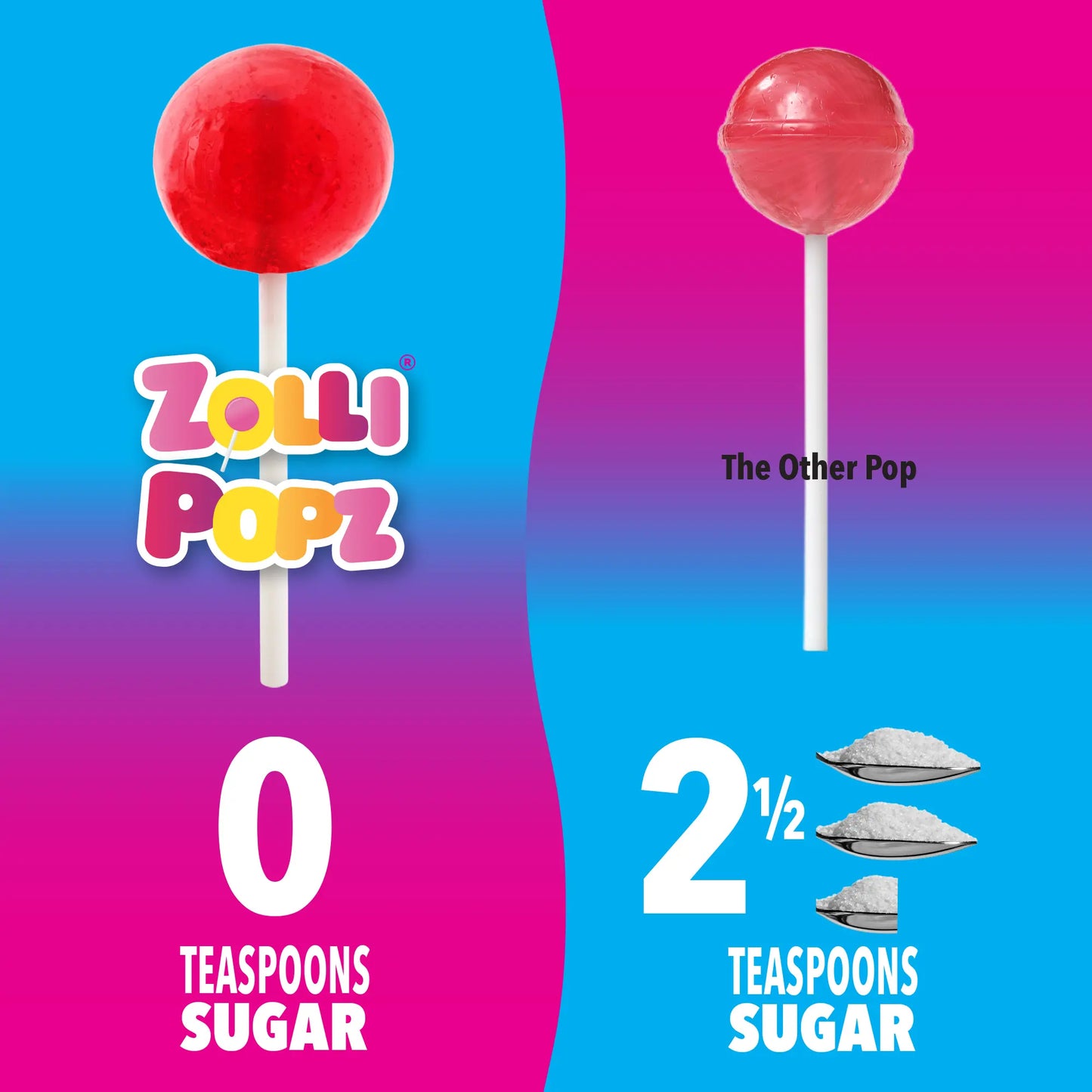 Zollipops® Zero Sugar Assorted Tropical Fruit Flavors (2 Sizes)