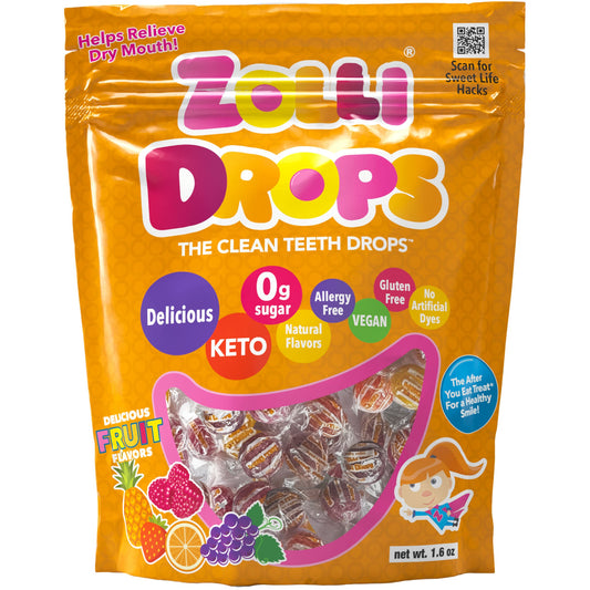 Zolli® Drops Sugar Free Assorted Fruit Flavors (3 Sizes)