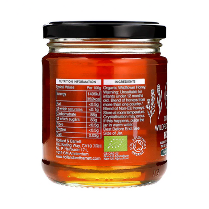 Holland & Barrett  Organic Wild Flower Clear Honey 340g