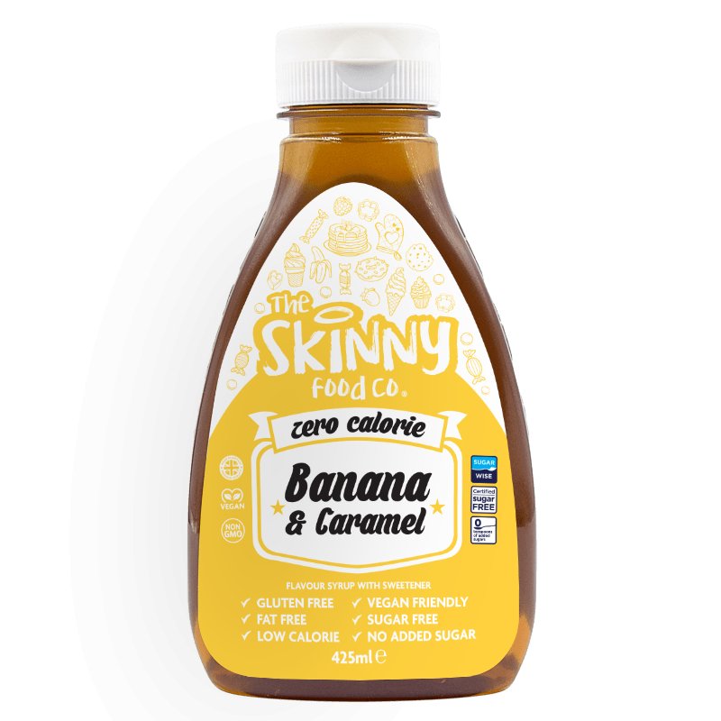 Banana and Caramel Flavour Zero Calorie Sugar Free Skinny Syrup