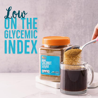 BetterBody Foods Organic Coconut Sugar - Low Glycemic, Gluten-Free, Non-GMO, 24 oz