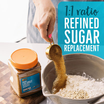 BetterBody Foods Organic Coconut Sugar - Low Glycemic, Gluten-Free, Non-GMO, 24 oz